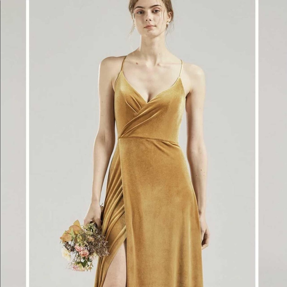 Velvet wrap style dress